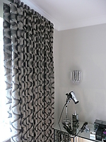 Curtain Header - sheen metallic pattern grey